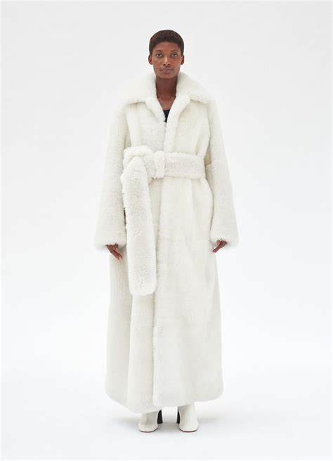 celine white fur coat|celine coats for women.